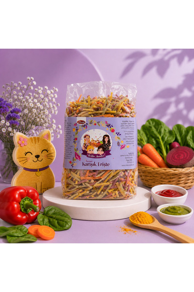 Paşalı Tuzsuz Karışık Sebzeli Erişte 500 gr