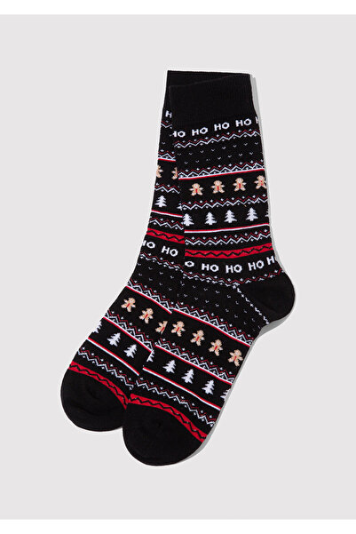 Mavi New Year Themed Navy Blue Socks 0912108-70490