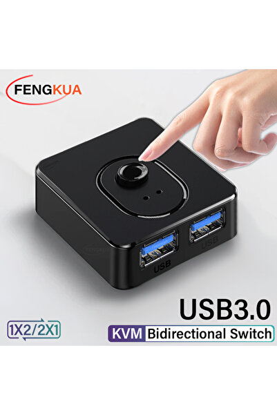 Choice USB3.0 USB 3.0 KVM Switch 1x2/2x1 USB Hub Bidirectional USB2.0 Switche...