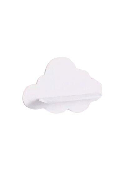 Choice White Modern Style Wooden Wall Storage Rack Durable Stable Cloud Shape...