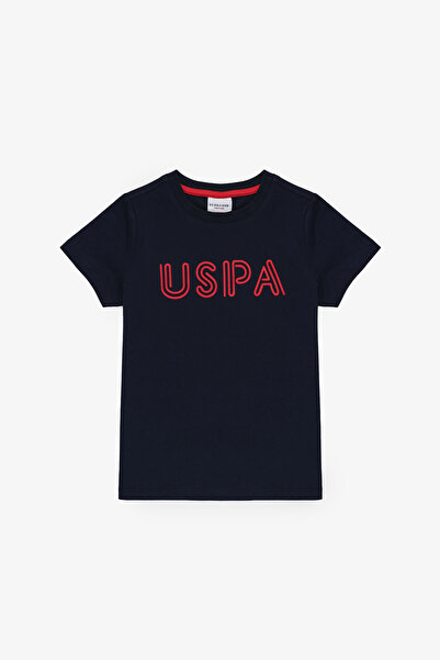 U.S. Polo Assn. Erkek Çocuk Lacivert Bisiklet Yaka Basic Tişört 50325556-VR033