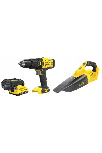 Other STANLEY FATMAX V20 Vacuum Cleaner Kit; Drill Driver 1x2Ah SFMCK219D1