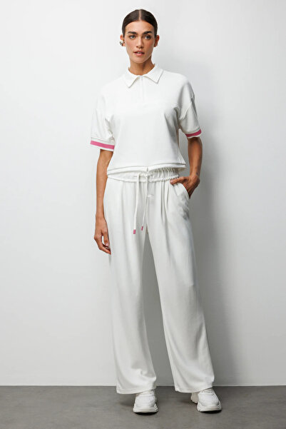 On Fashion On Beli Lace-Up Pleated Sweatpants-76589