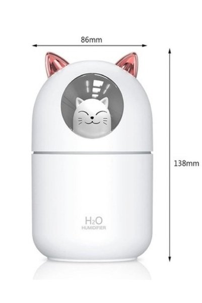 BGA Ultra Quiet Portable Air Humidifier with Cat Figure - 300ml Aromatherapy Humidifier Air Humidifier Diffuser