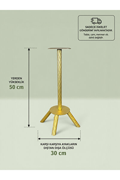 Home Metal Sehpa Altı İskeleti Burgu Model Gold 4 Ayaklı Demonte Sehpa Ayağı ...