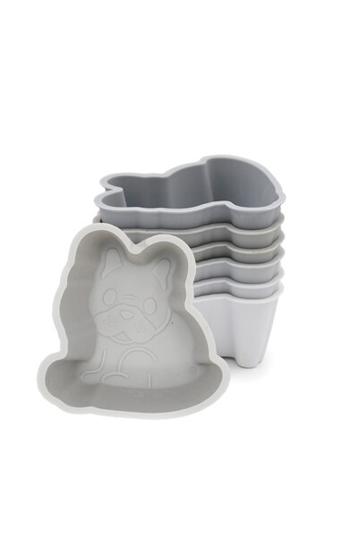 Melii SET 6 FORME DE GATIT SILICON, MELII, MODEL BULLDOG