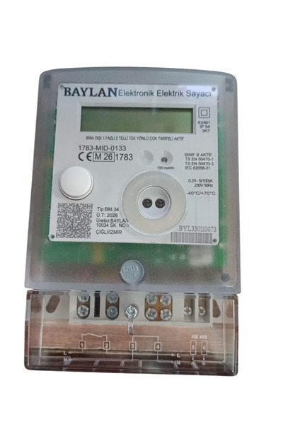 Baylan MONOFAZE DİJ.ELEKTRİK SAYACI HABERLEŞMELİ