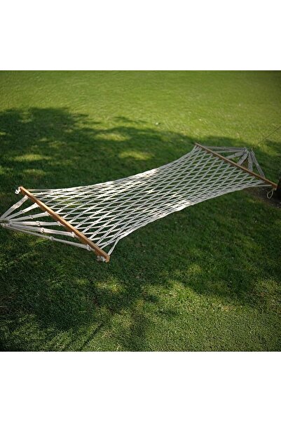 Empressco Tek Kişilik Polyester İpli Çift Sarım Örgülü Hamak | 190×95 cm, 150...