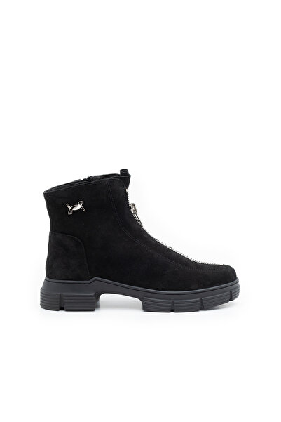 UrbanShoes Ghete dama din piele naturala, Leofex - 266 negru velur