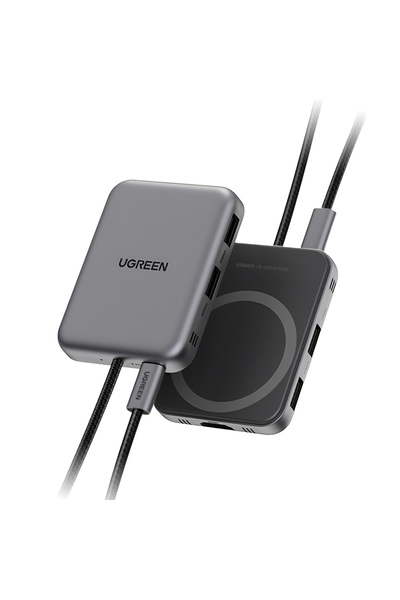 Ugreen Hub 7-în-1 CM896 (65759) - Magnetic, USB-C la HDMI 4K, USB-C PD100W, 2...