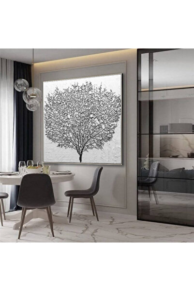 Uhome Yağlı Boya Dokulu 3D Hayat Ağacı Tablo