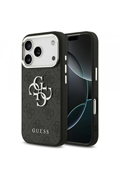 Stef's Cat Θήκη για Apple iPhone 17 Pro, Guess, Κλασικό Λογότυπο Big 4G, Μαύρ...