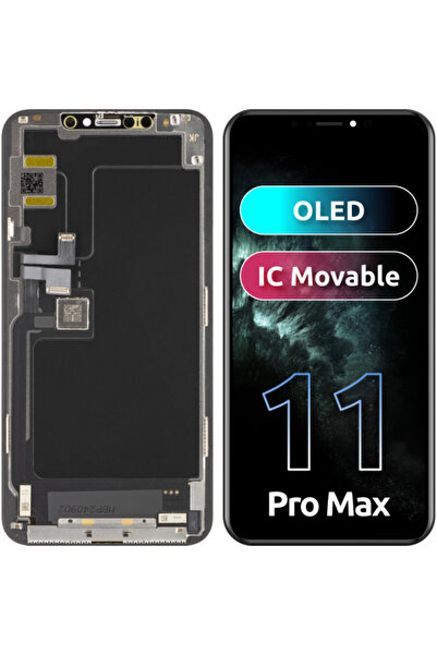 JK Display cu touchscreen pentru Apple iPhone 11 Pro Max, cu ramă, versiune O...