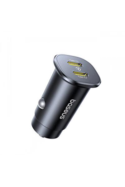 Baseus Φορτιστής αυτοκινήτου GoTrip, 30W, 3A, 2 x USB-C, Μαύρο