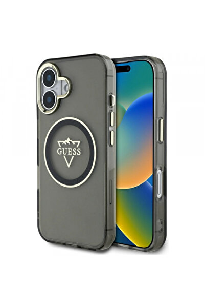 Stef's Cat Θήκη MagSafe για Apple iPhone 16, Guess, IML Metal Mountain Logo, ...