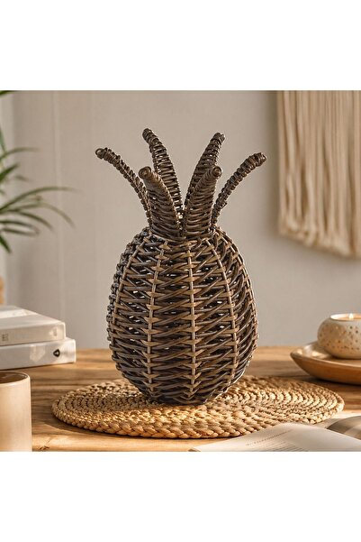 Zâna Casei Καφέ Πλεγμένο Διακοσμητικό Ανανάς