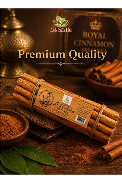 Zahr Premium Royal Cinnamon Sri Lanka – 25–30 cm Royal Cinnamon Quills, Dalchini, Qirfa – Pure Natural Sweet Cinnamon Bark for Tea, Cooking & Wellness (200g)