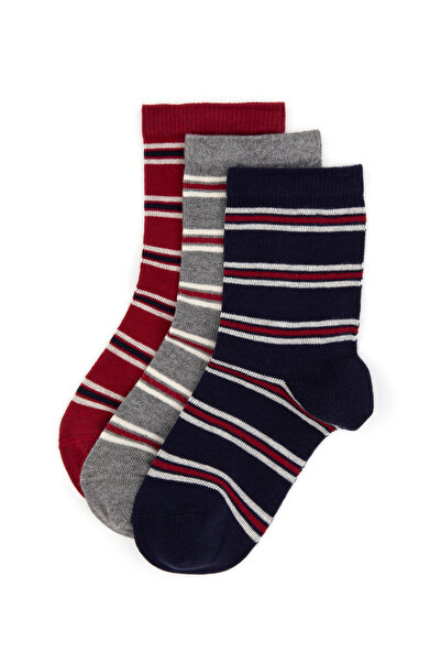 U.S. Polo Assn. Erkek Çocuk 3'lü Lacivert Soket Çorap 50318042-VR033