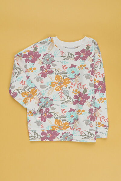 U.S. Polo Assn. Kız Çocuk Krem Sweatshirt 50314292-VR256