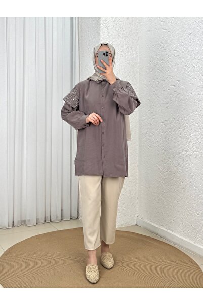 Holehola Πουκάμισο Çınar Cupra με πέτρες στους ώμους - NA868 Βιζόν