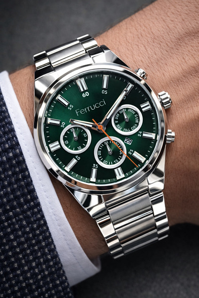 Ferrucci Ferucci̇ Men's Wristwatch New Season Stainless Steel Waterproof with...