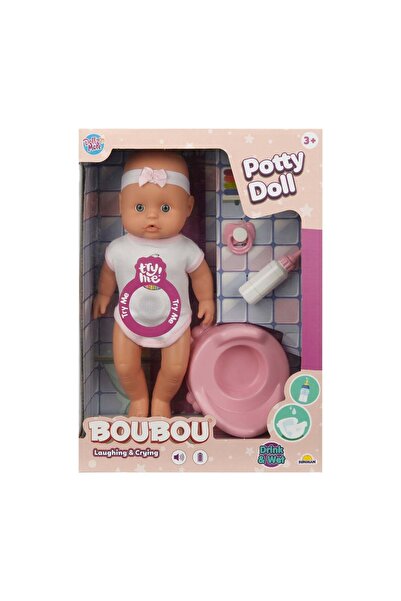 Dollz'n More Papusa bebelus cu olita, Dollz n More, Boubou, 30 cm, Roz