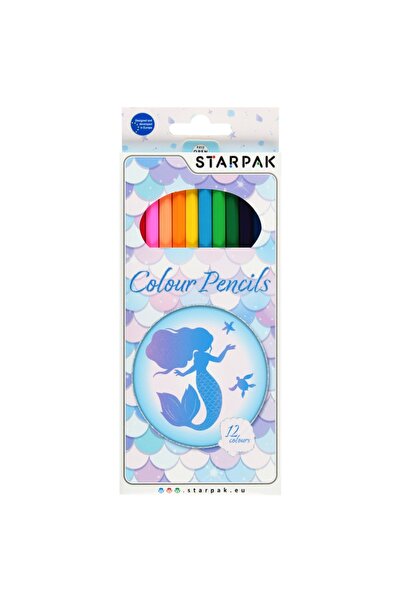 Starpak Creioane colorate, Starpak, Mermaid, 12 buc