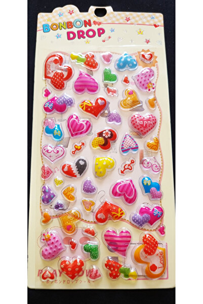 Modellino Bonbon Drop Kabartmalı Kendinden Yapışkanlı Sticker 10x20cm