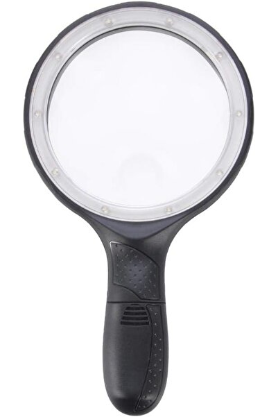 E-ANAMAG Lupă cu 10 LED-uri, lentilă 2X cu zoom 5X, lupă portabilă cu lumină