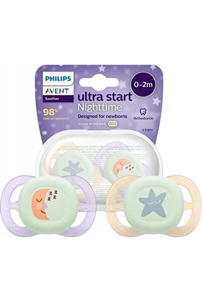 Philips Avent Set 2 suzete Ultra Start SCF075/07, ortodontice, fara BPA, 0-2 ...
