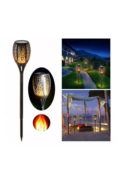 E-ANAMAG Ηλιακό Φωτιστικό LED Εφέ Φλόγας Εξωτερικού Χώρου 51 εκ.