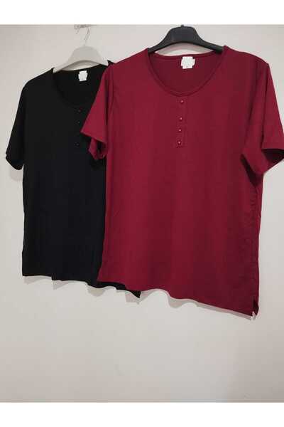 anne moda ankara Συσκευασία 2 τεμαχίων, Ολόσωμη καλοκαιρινή μπλούζα, Κοντομάν...