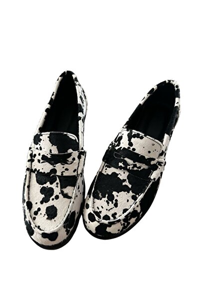 The Moirai Siyah Beyaz Desenli Loafer