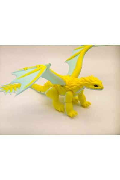 FLEXIS WE MAKE IT POSSIBLE FOR YOU Sarı Su Yeşili Fluffy Dragon Figürü - Ejde...