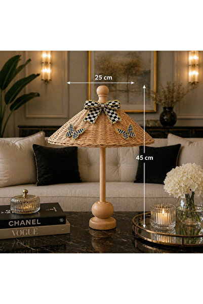 Marrone 45 Cm Mackenzie Model Rattan Bali Şemsiyesi