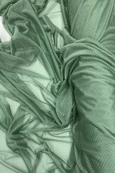 Mestore فستان سهرة لامع على شكل قطرة مطر مع شال من قماش التول باللون الأخضر ا...