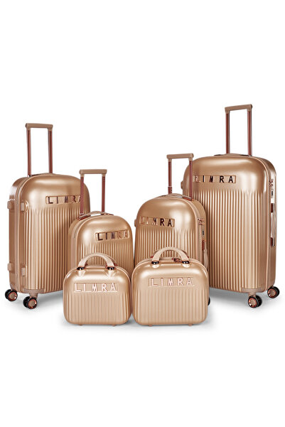 LİMRA Luxury 6 Pieces Set Suitcase Luggage 6Pcs Modern Design Strong Color De...