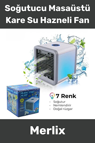 Merlix #Vantilatör LED Işıklı Sessiz Taşınabilir Nemlendirici USB Soğutucu Ma...