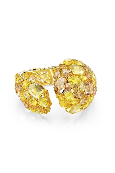 Swarovski سوار جيما كليبتش مطلي باللون الذهبي L