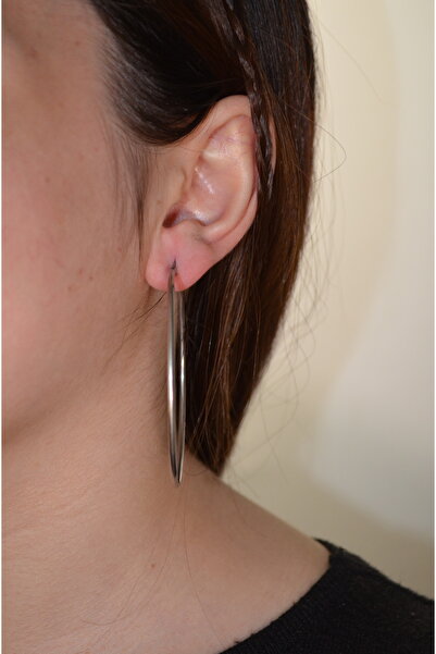 shop Silver Color Thin Large Hoop Earrings