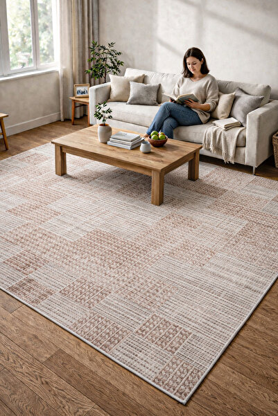 Aden Art Board Dijital Halı | Modern Makinede Yıkanabilir Kaymaz Tabanlı Halı...