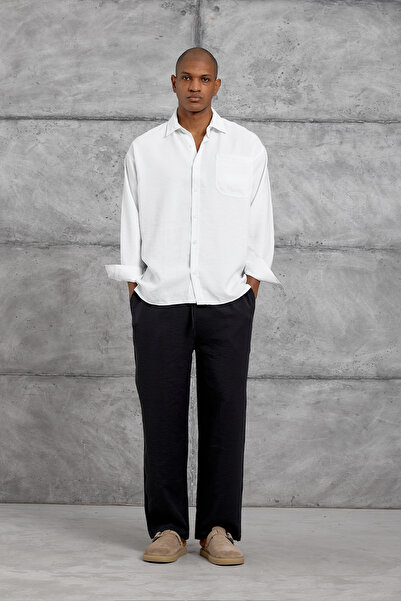 NOMARC White Modal Fabric Oversize Shirt