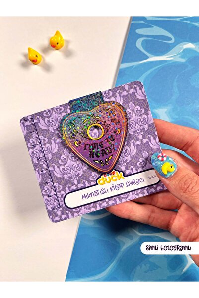 OverDuck Ouija Mor Kalp Simli Hologramlı Mıknatıslı Kitap Ayracı – “Time to R...
