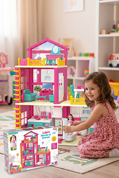 craftivio Lola'nın Düşler Evi - Tam Donanımlı, Bebekli ve Eşyalı 4 Odalı Kız ...
