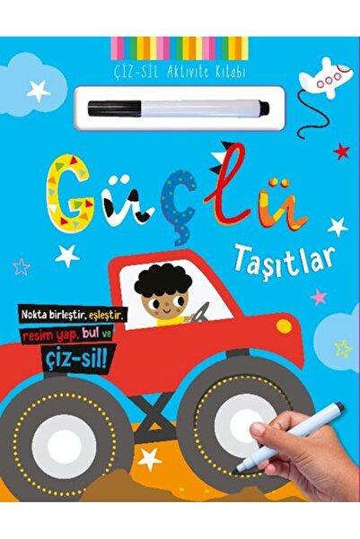 İndigo Kitap Çiz – Sil Aktivite Kitabı Güçlü Taşıtlar