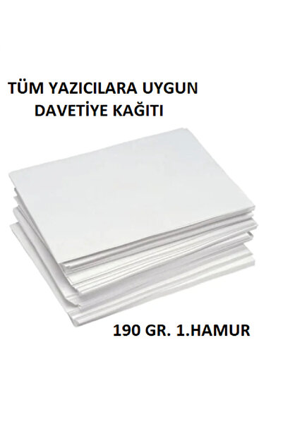 OzmeralBaskı 1.Hamur 10x15cm Baskı Kağıdı - 200 Adet - Davetiye Kağıdı - 190g...