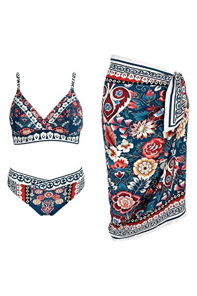 SAILOR moda Σετ μπικίνι με τριγωνικό σχέδιο Pareo