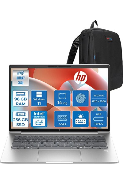 HP Probook 4 G1I Intel Ultra7 255U 96GB Ddr5 256GB SSD 14 Inch Intel® Grafik ...