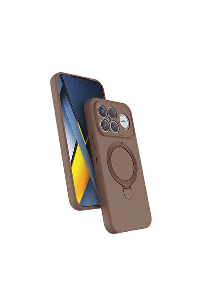 m.tk moveteck Xiaomi Poco F8 Ultra Kılıf Magsafe Halkalı Extra Standlı içi Ka...