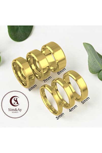 Alyans KİŞİYE ÖZEL 925 AYAR DÜZ KESME GÜMÜŞ ( 3,4,5,6,7,8 mm - gramı ağır )